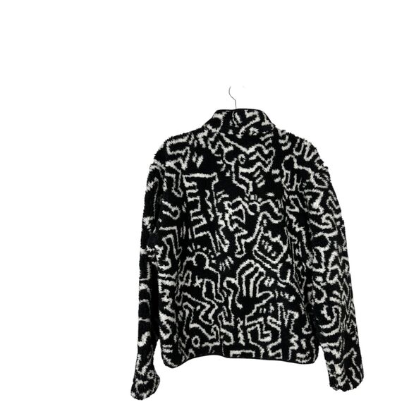 Malbon X Keith Haring Sherpa Pullover Black White Size Small - Picture 5 of 6
